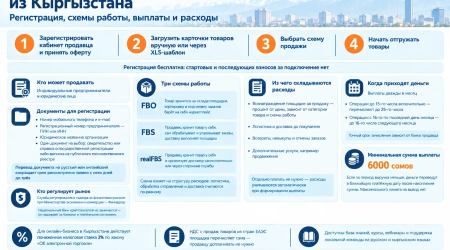 Кабинет продавца Ozon для селлеров из Кыргызстана: полный гид по регистрации, выплатам и тарифам