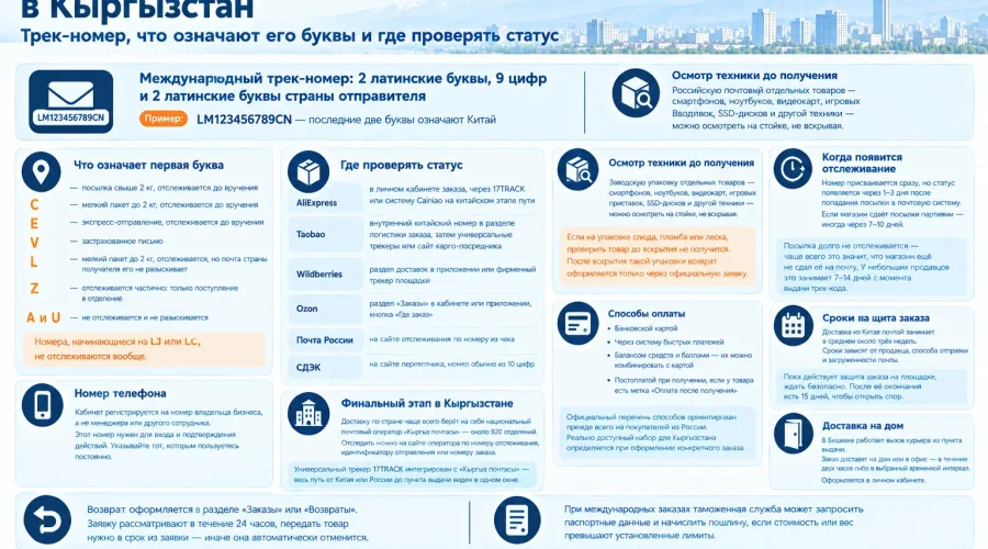 Как отследить посылку из Китая и России в Кыргызстан