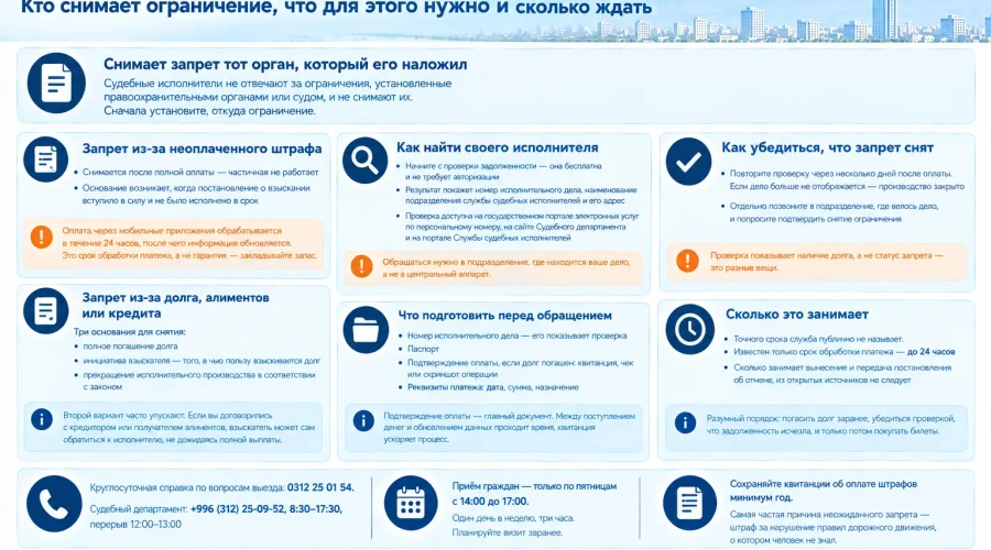Как проверить запрет на выезд из Кыргызстана