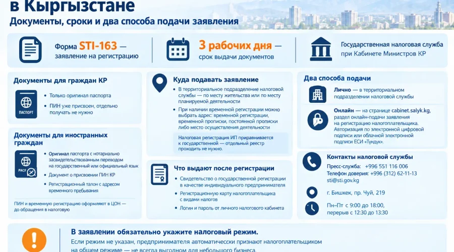 Как зарегистрировать ИП в Кыргызстане