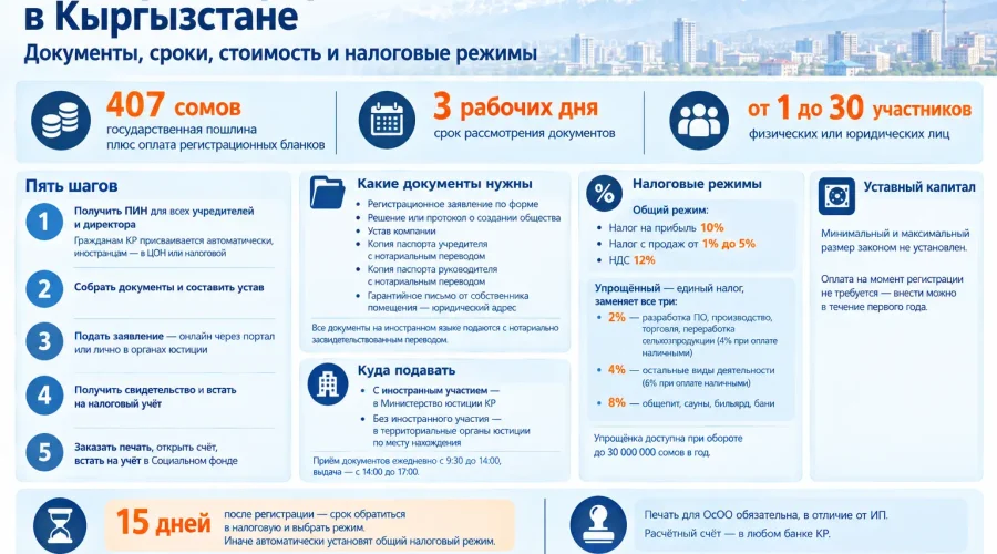 Как зарегистрировать ОсОО в Кыргызстане
