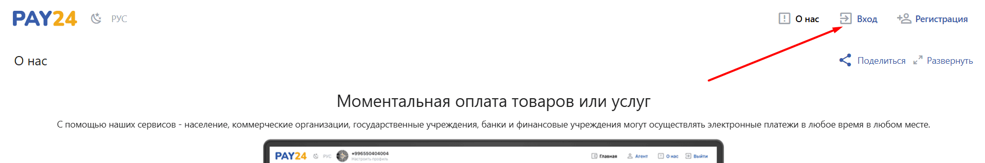 Главная страница pay24.asia