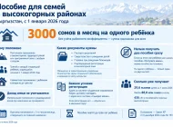 Пособия для семей в высокогорных и труднодоступных районах — почти 30 тысяч детей уже получают
