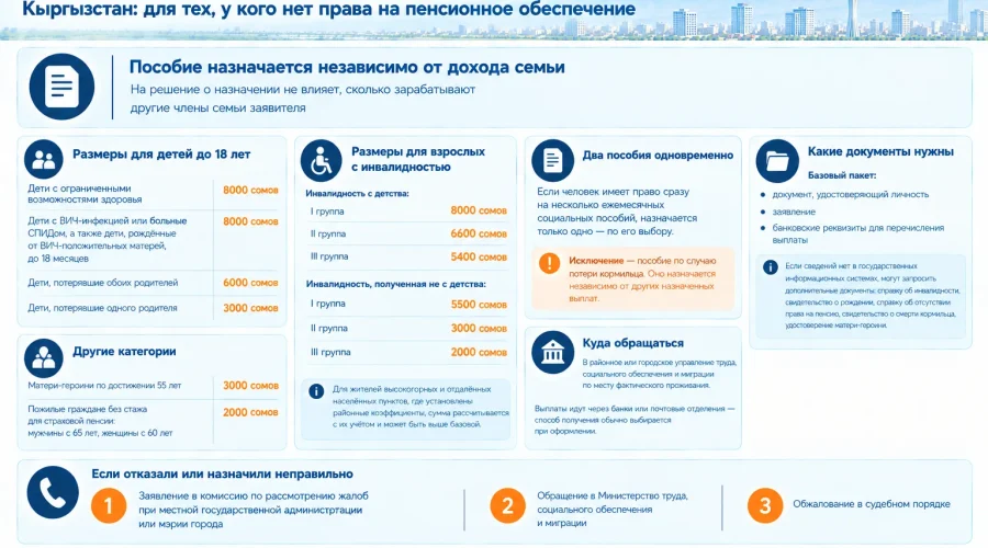 Социальное пособие для тех, у кого нет права на пенсию